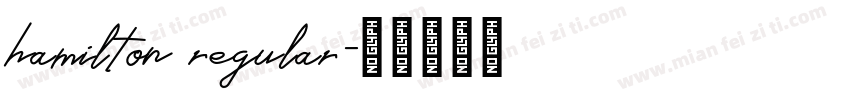 hamilton regular字体转换